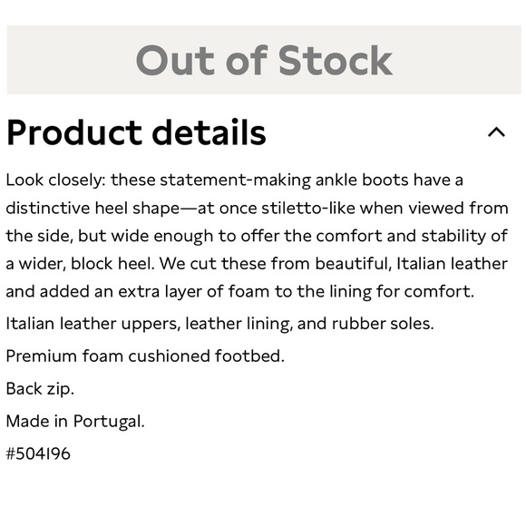 Banana Republic Italian Leather Ankle Boot New In Box Sz 9 - Picture 13 of 15